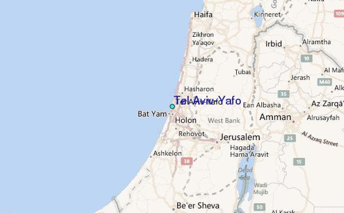 tel aviv karta Tel Aviv yafo karta   Karta över Tel Aviv yafo (Israel) tel aviv karta