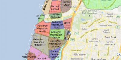 Tel Aviv stadsdelar karta