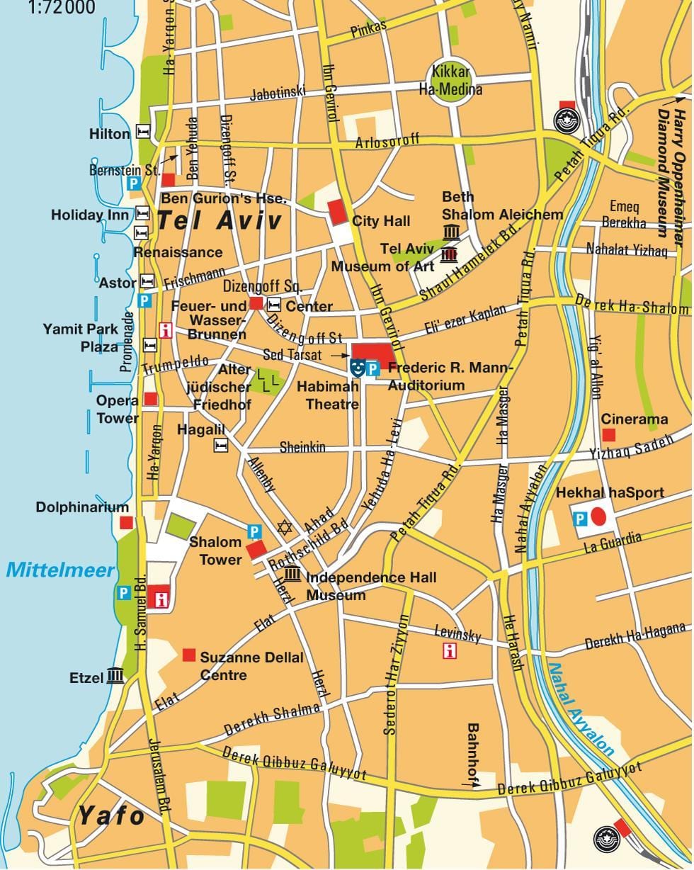 karta över Tel Aviv-området