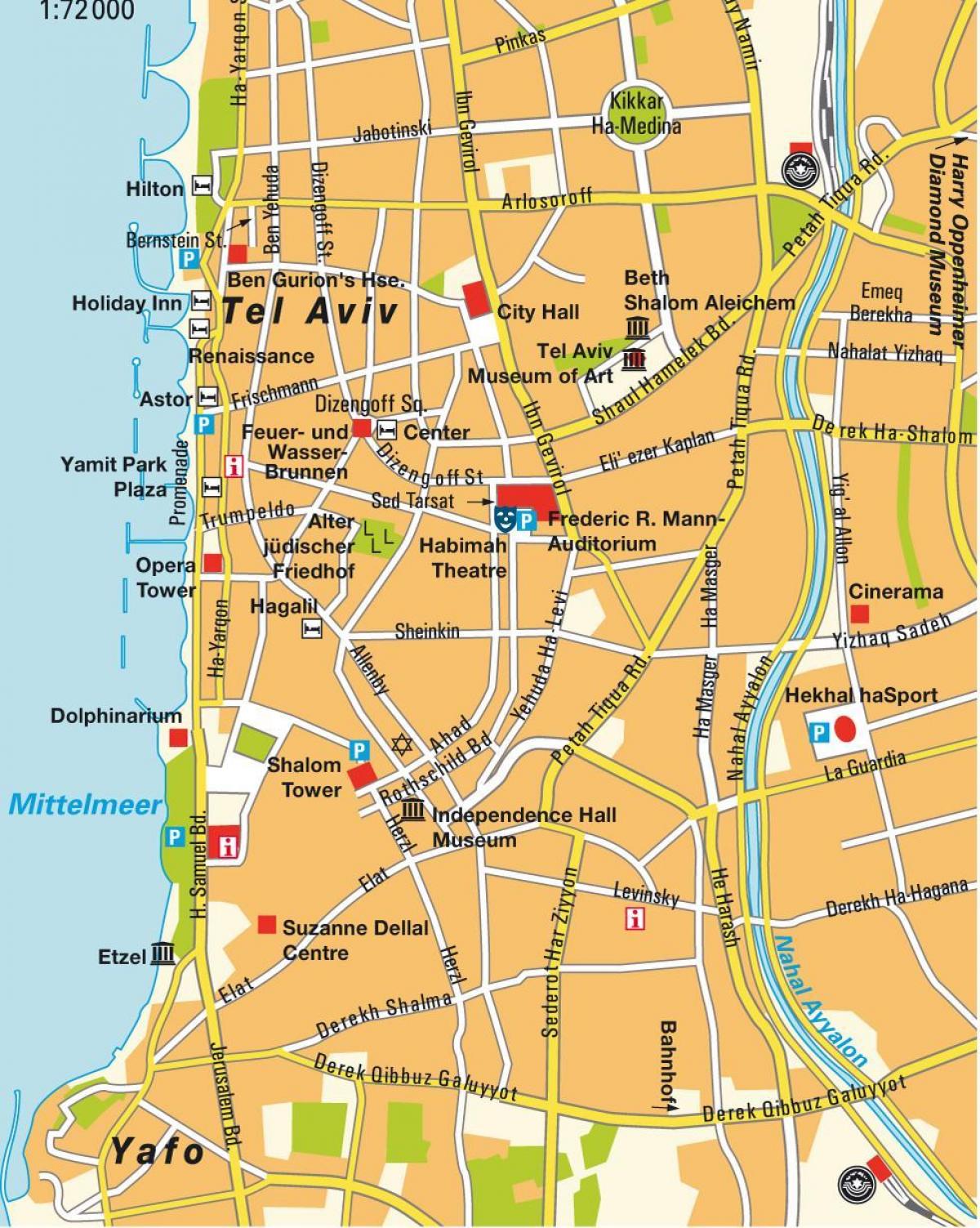 karta över Tel Aviv-området