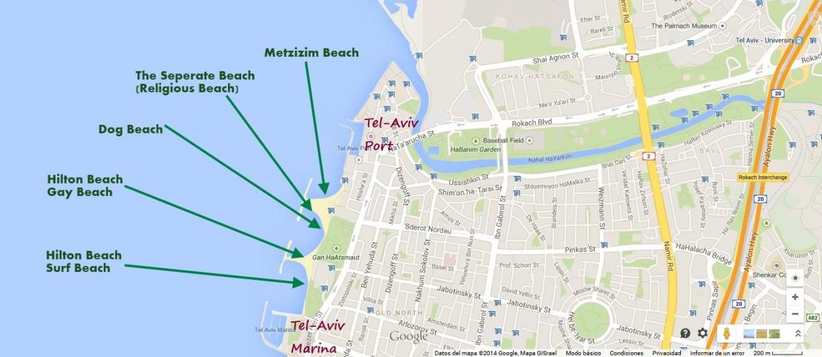 karta över namal i Tel Aviv