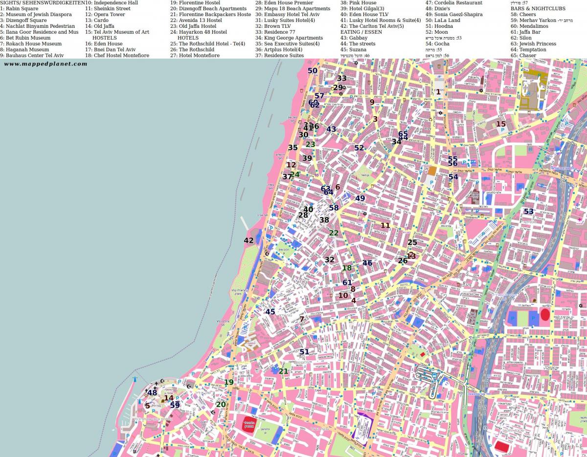 karta över rabin square Tel Aviv